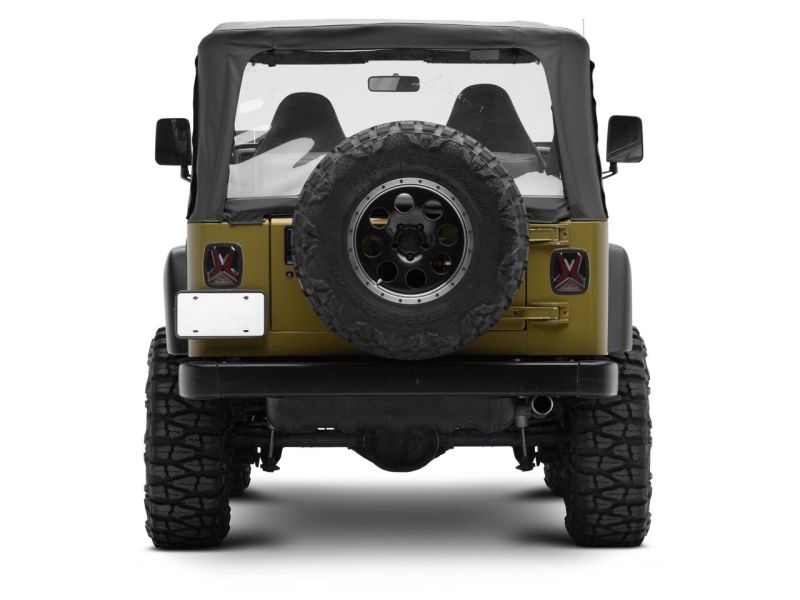 Raxiom 76-06 Jeep CJ7 Wrangler YJ & TJ Gladiator LED Tail Lights- Blk Housing (Smoked Lens) J177410 J177410 Photo - Close Up