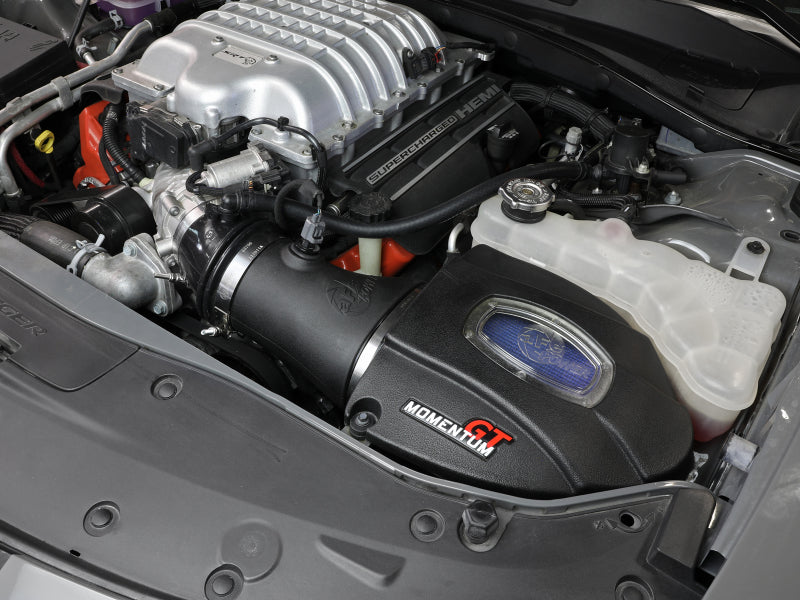 aFe Momentum GT 17-18 Dodge Charger/Challenger SRT Hellcat CAI(w/ Pro 5R Media Filter) 50-72205R 50-72205R Photo - Mounted
