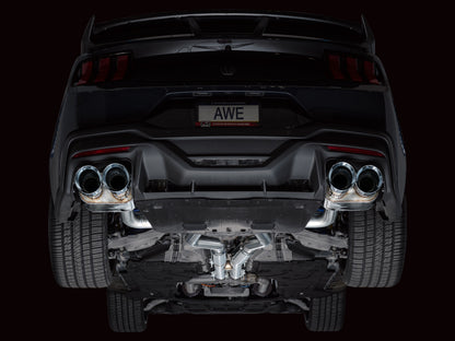 AWE Tuning AWE 2024 Ford Mustang Dark Horse S650 RWD SwitchPath Catback Exhaust w/ Quad Chrome Silver Tips 3025-42375 3025-42375 Photo - Mounted