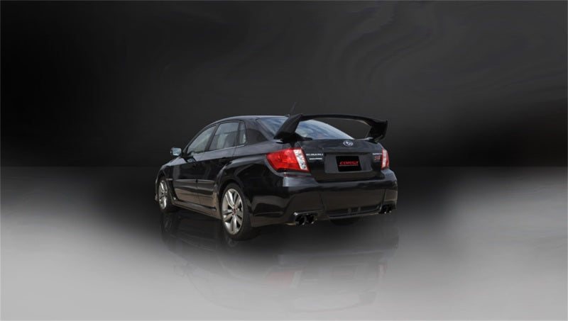 Corsa Performance 11-13 Subaru Impreza Sedan STI 2.5L Turbo Manual Black Sport Cat-Back 14863BLK Photo - Mounted