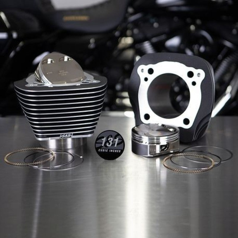 S&S Cycle 2017+ M8 Models 4.250in Bore 4-5/8in Stroke Cylinder Kit - Black Granite w/ Highlight 910-0764 910-0764 Photo - Primary