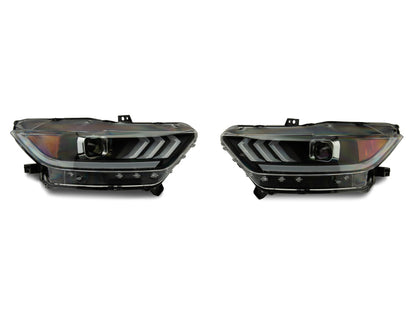 Raxiom 15-17 Ford Mustang Projector Headlights OEM HID Bulbs- Black Housing (Clear Lens) 407055 407055 Photo - Close Up