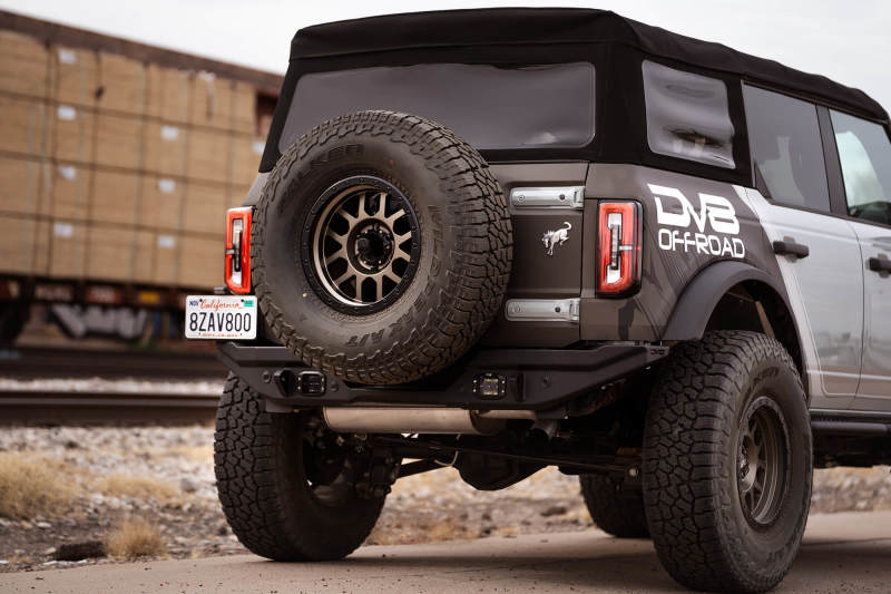 DV8 Offroad 21-22 Ford Bronco FS-15 Series Rear Bumper RBBR-02 RBBR-02 Photo - Mounted