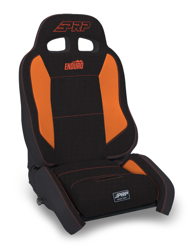 PRP Seats PRP EnduroCrawl Reclining Suspension Seat - Black/Orange Tweed - Passenger A9001045-50-207 A9001045-50-207 Photo - Primary