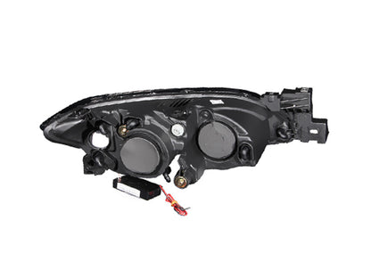 Anzo 2004-2008 Mazda 3 Projector Headlights w/ Halo Black (CCFL) 121228 Photo - Unmounted