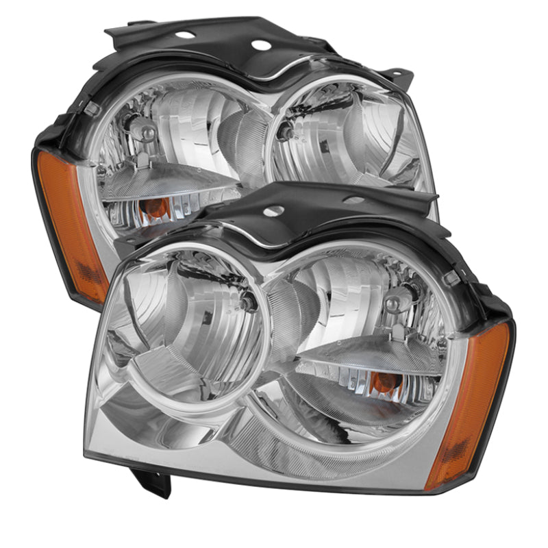 SPYDER Xtune Jeep Grand Cherokee 05-07 Crystal Headlights Chrome HD-JH-JGC05-AM-C 9023255 9023255 Photo - Primary