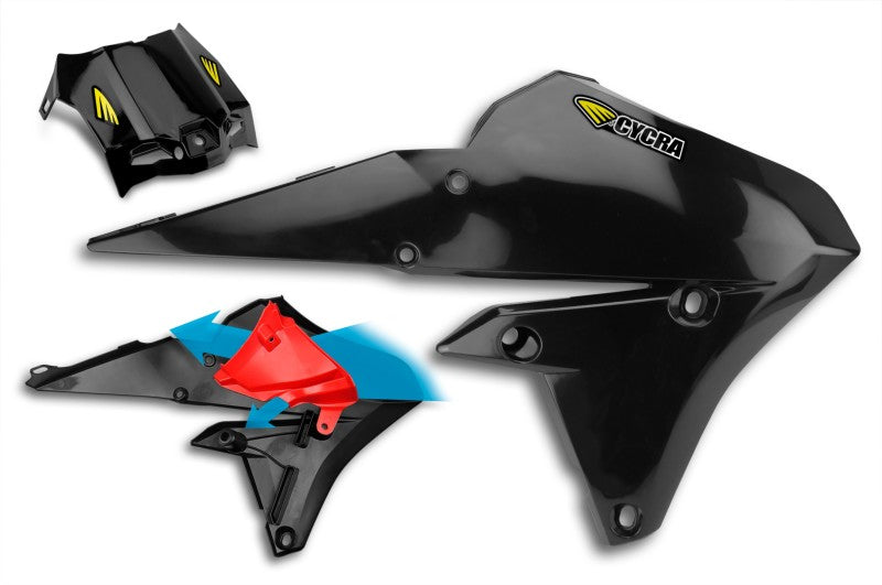 Cycra 15-19 Yamaha WR250F Powerflow Radiator Shrouds Black 1CYC-1778-12 1CYC-1778-12 Photo - Primary