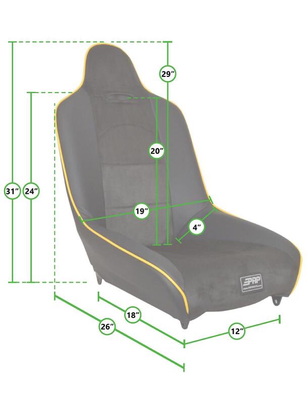 PRP Seats PRP Roadster Low Back Suspension Seat A150112 A150112 Photo - Close Up