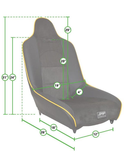 PRP Seats PRP Roadster Low Back Suspension Seat A150112 A150112 Photo - Close Up