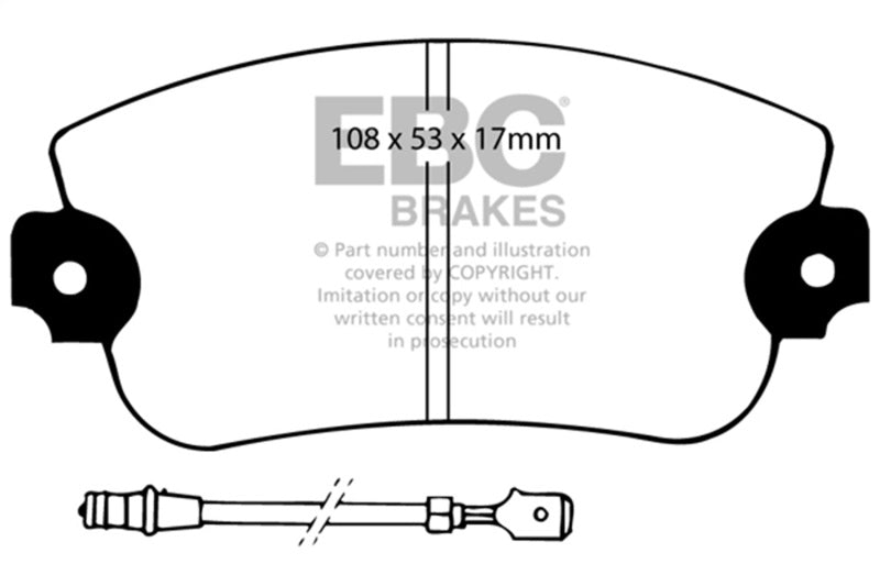 EBC 75-81 Lancia Beta 1.8L Greenstuff Front Brake Pads DP2230 DP2230 Photo - Primary