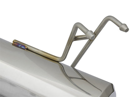 aFe Takeda 2-1/4 to 2-1/2in 304 Stainless Steel Cat-Back Exhaust w/Anodize 49-36615-L Photo - Unmounted