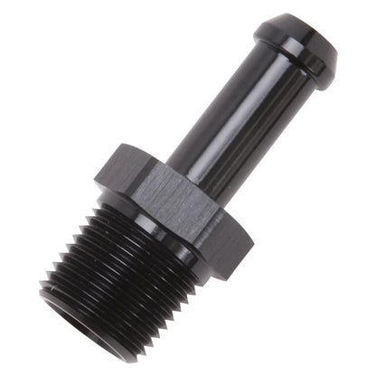 Edelbrock Hose End, Straight, 3/8" NPT to 3/8" Barb, Black Anodize 8117 Photo - out of package