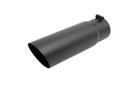 Gibson Round Single Wall Angle-Cut Tip - 5in OD/4in Inlet/12in Length - Black Ceramic 500401-B 500401-B Photo - Primary