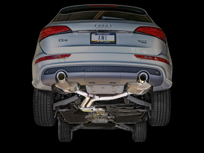 AWE Tuning Audi 8R Q5 3.0T Touring Edition Exhaust Dual Outlet Diamond Black Tips 3015-33054 3015-33054 Photo - Mounted