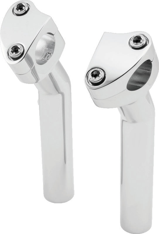 Bikers Choice Chrome 6.5 Inch Smooth Top Pullback Handlebar Risers 482483 482483 Photo - Primary