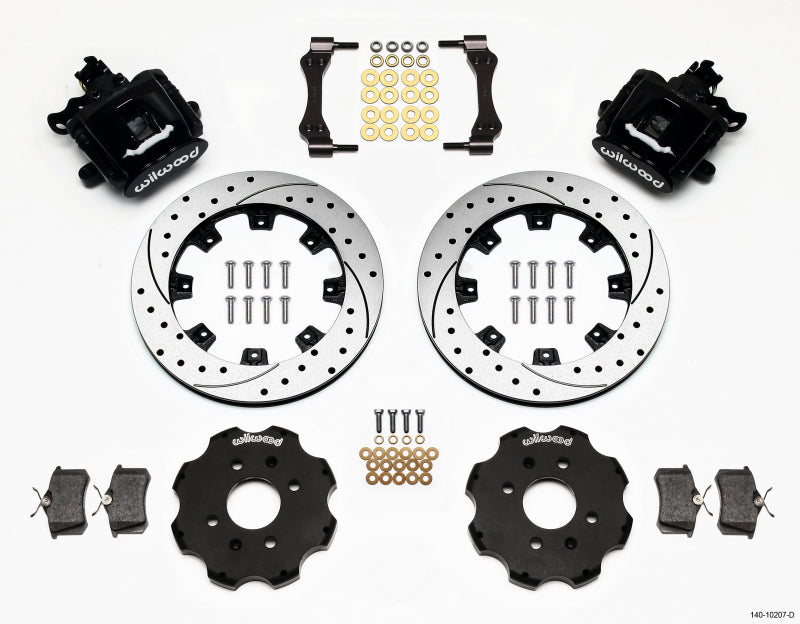 Wilwood Combination Parking Brake Rear Kit 12.19in Drilled Civic / Integra Disc 2.39 Hub Offset 140-10207-D 140-10207-D Photo - Primary