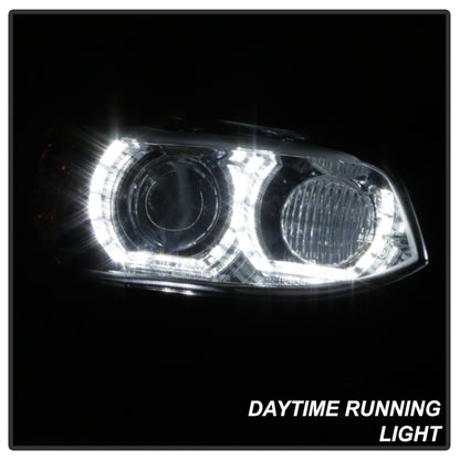 Spyder 08-10 BMW F92 3 Series Proj Headlight - High Beam H3 DRL LED - Chrome - PRO-YD-BMWE9208-DRL-C 5086518 5086518 Photo - Unmounted