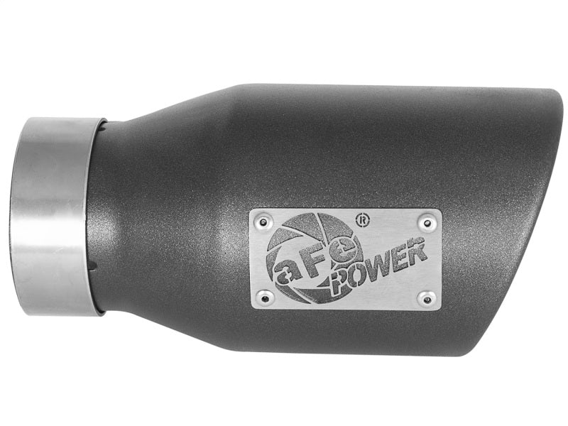 aFe MACH Force-Xp 3in 409 Stainless Steel Exhaust Tip Metallic Black (Left 49T30452-B091 Photo - Unmounted