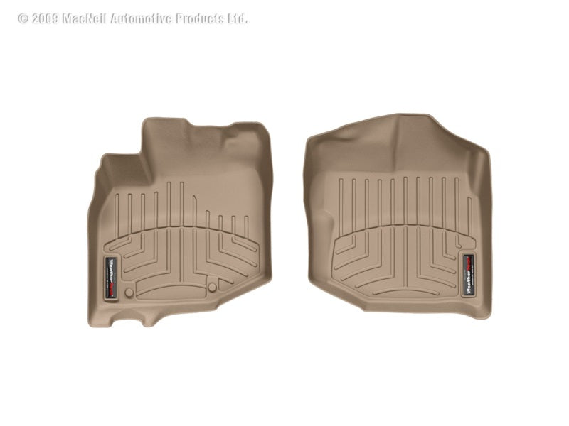 WeatherTech WT FloorLiner - Front - Tan Floor Mats Floor Mats - Rubber main image