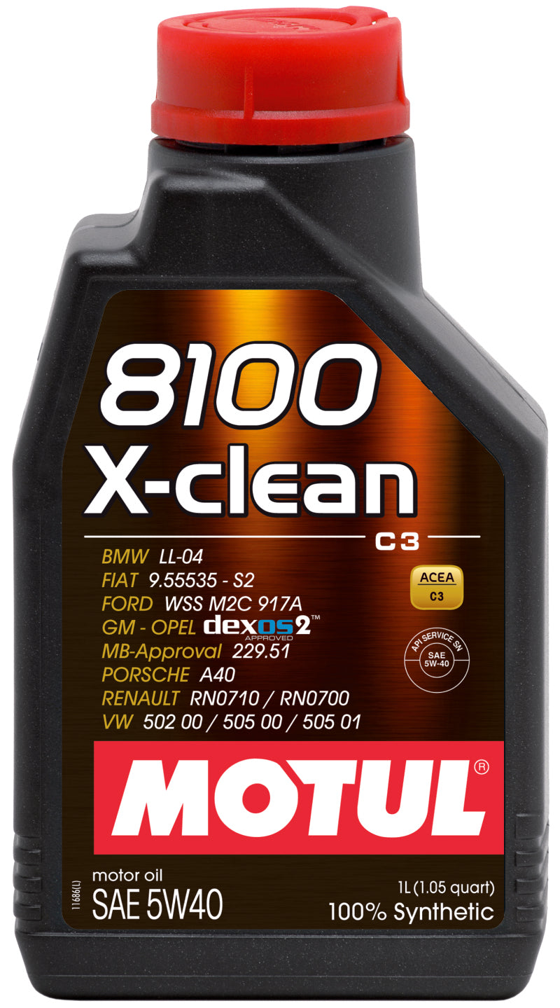 Motul Factory Approved 100% Synthetic Engine Oils, 8100 X-clean 102786 Photo - Primary