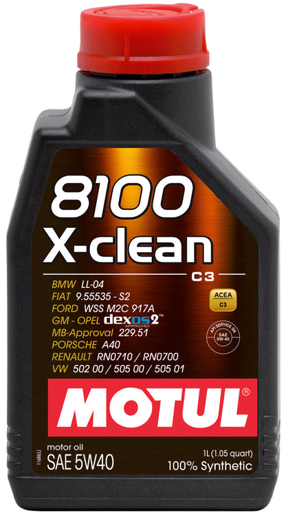 Motul Factory Approved 100% Synthetic Engine Oils, 8100 X-clean 102786 Photo - Primary