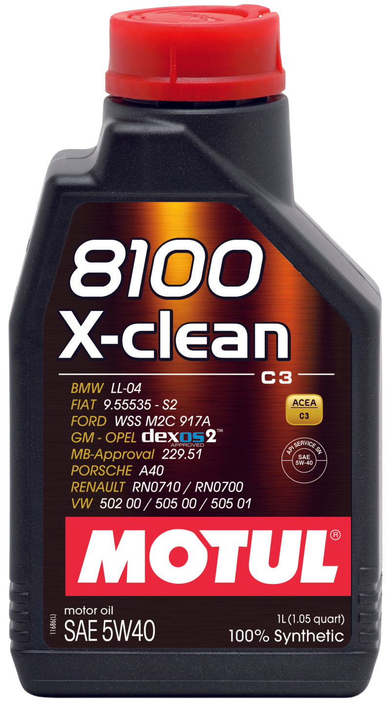 Motul Factory Approved 100% Synthetic Engine Oils, 8100 X-clean 102786 Photo - Primary