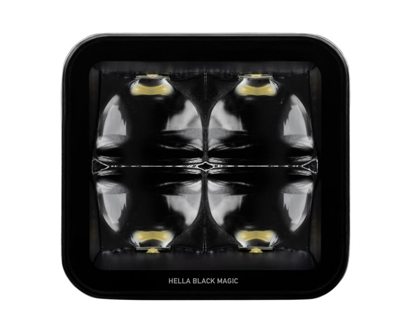 Hella Universal Black Magic 3.2in L.E.D. Cube Kit - Flood Beam (Long Range) 358176821 358176821 Photo - Unmounted