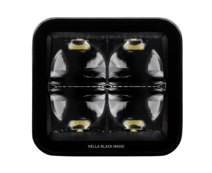 Hella Universal Black Magic 3.2in L.E.D. Cube Kit - Flood Beam (Long Range) 358176821 358176821 Photo - Unmounted