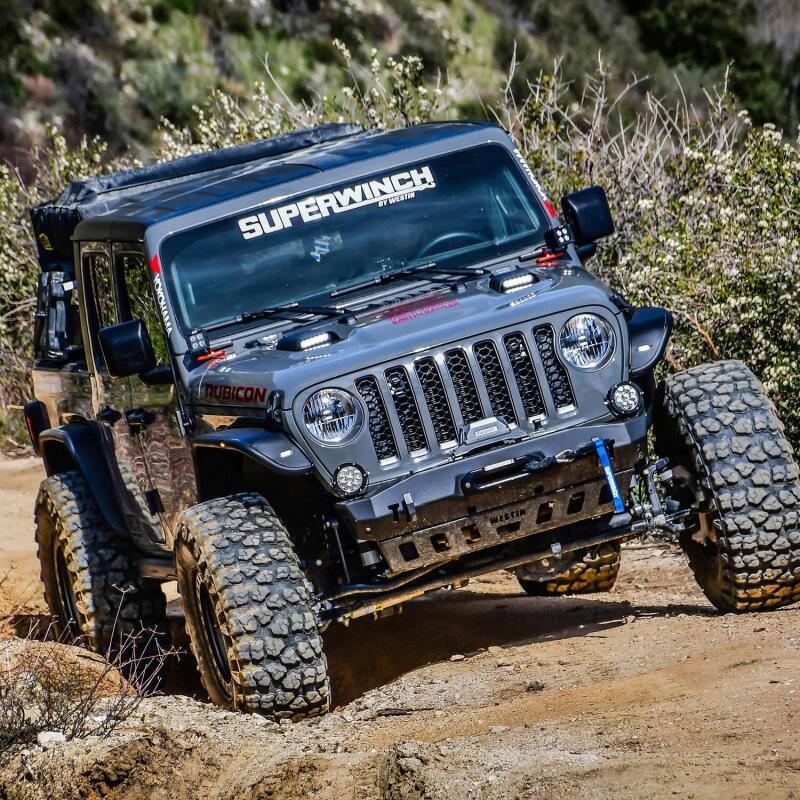 Westin 18-20 Jeep Wrangler JL 2dr LED Hood Scoops - Textured Black 62-41115 62-41115 Photo - Mounted