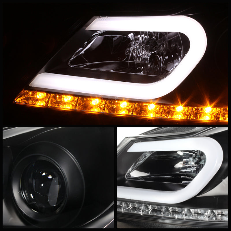 Spyder Mercedes Benz W204 C-Class 12-13 Projector Halogen Model- DRL Blk PRO-YD-MBW20412-DRL-BK 5074249 5074249 User 1
