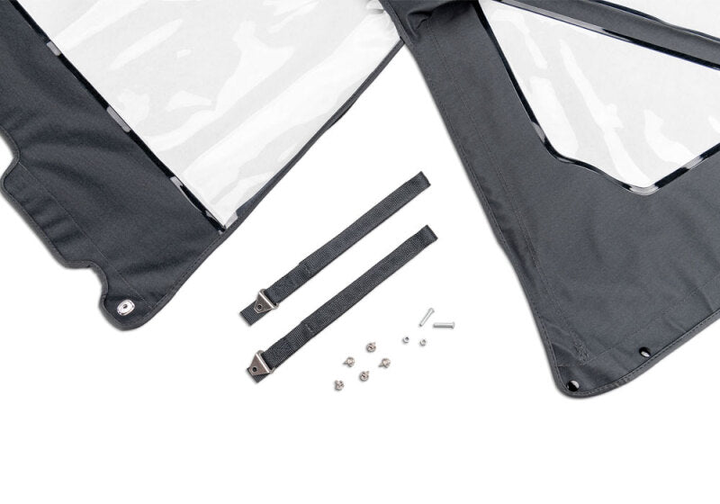 Rampage 1986-1994 Suzuki Samurai Soft Top | OEM Replacement – Black Denim 98615 Photo - Close Up