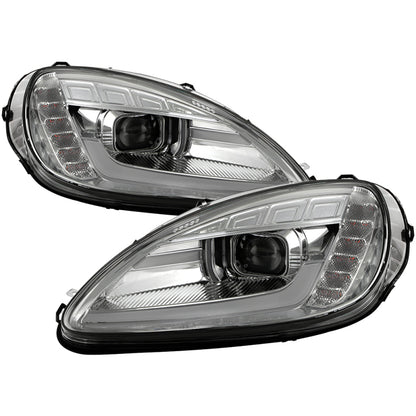 SPYDER 05-13 Chevy Corvette C6 Projector Headlights Seq LED Turn Signal w/SB DRL Parking Light 5087928 5087928 Photo - Primary