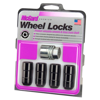 McGard Wheel Lock Nut Set - 4pk. (Cone Seat) M14X2.0 / 13/16 Hex / 2.25in. Length - Black 24208 24208 Photo - Primary