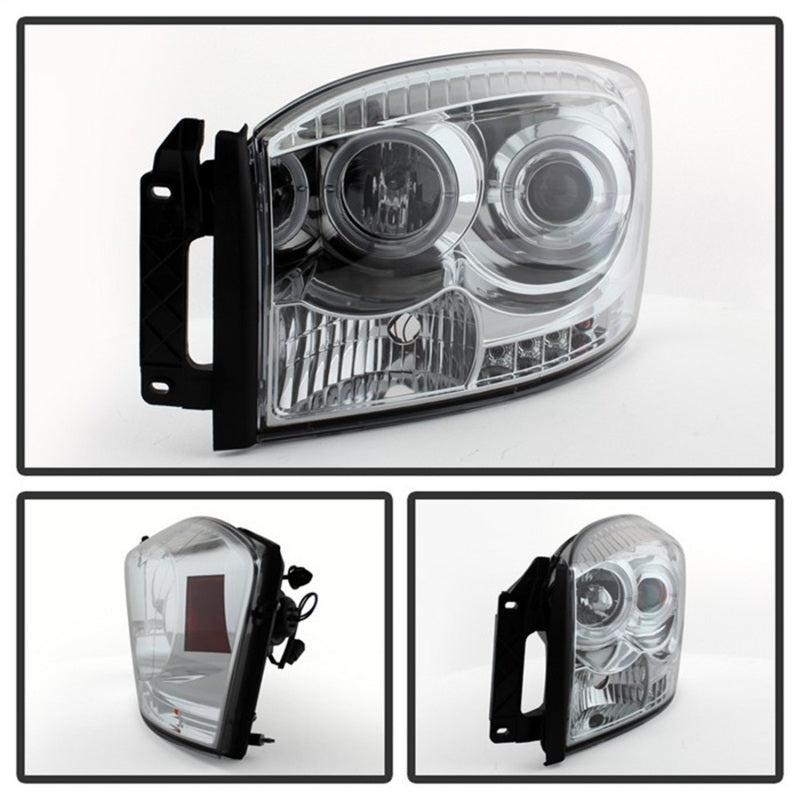 Spyder Dodge Ram 1500 06-08/Ram 2500 06-09 Projector Headlights LED Halo LED Chrm PRO-YD-DR06-HL-C 5010018 5010018 Photo - Unmounted