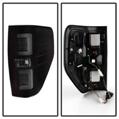 Spyder 09-14 Ford F150 V2 Light Bar LED Tail Lights - Blk Smoke (ALT-YD-FF15009V2-LBLED-BSM) 5084217 5084217 Photo - Unmounted