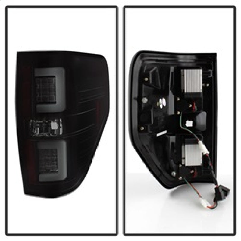 Spyder 09-14 Ford F150 V2 Light Bar LED Tail Lights - Blk Smoke (ALT-YD-FF15009V2-LBLED-BSM) 5084217 5084217 Photo - Unmounted