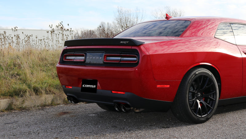 Corsa Performance 15-17 Dodge Challenger Hellcat Dual Rear Exit Extreme Exhaust w/ 3.5in 14989BLK Photo - Primary