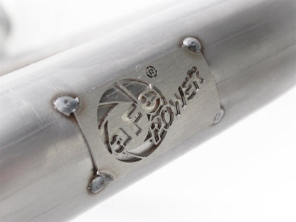 aFe Twisted Steel Y-Pipe 2in to 2-1/2in Stainless Steel Exhaust System: Je 48-46208 Photo - Unmounted