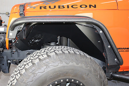 Fishbone Offroad 07-18 Jeep Wrangler JK Logo Aluminum Inner Fenders - Black Powdercoat FB33073 FB33073 Photo - lifestyle view