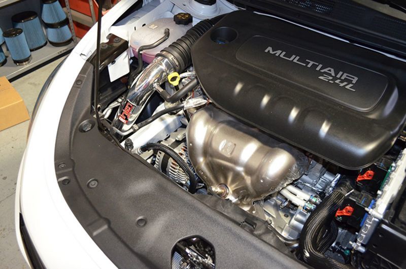 Injen 13-14 Dodge Dart 2.4L Tiger Shark 4 Cyl Polished Cold Air Intake SP5042P Photo - Mounted