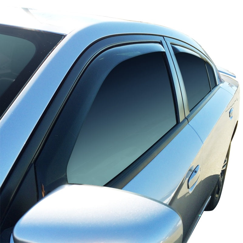 Westin 2011-2018 Dodge Charger Wade In-Channel Wind Deflector 4pc - Smoke 72-35405 72-35405 Photo - Primary