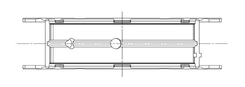 ACL GM 170 LAU/LP1/LP9/183 LF1/217 LFX/LLT/LY7 .25mm Oversized Main Bearing Set 4M2273H-.25 4M2273H-.25 Technical Drawing