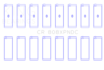 King Engine Bearings King Chevrolet BBC 369-502 GEN IV/V/VI Connecting Rod Bearing Set CR808XPNDCSTDX CR808XPNDCSTDX Photo - Primary