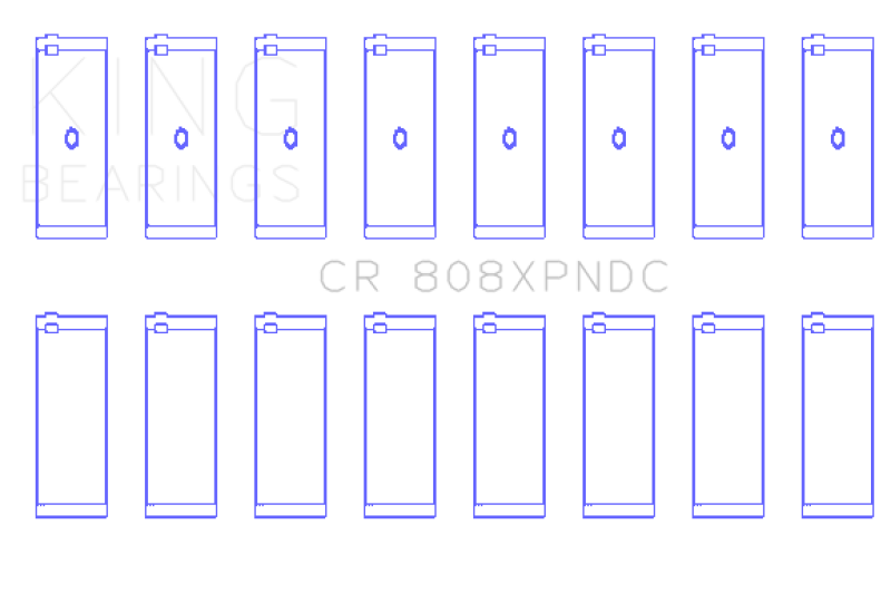 King Engine Bearings King Chevrolet 369-502 Gen IV / V / VI Big Block Performance Rod Bearing Set - Coated CR808XPNDC CR808XPNDC Photo - Primary