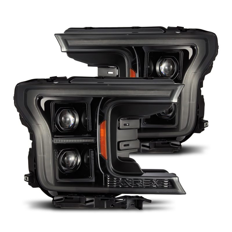AlphaRex 18-20 Ford F-150 (Req. Conv F150 w/LED) LUXX LED Proj HL Alpha-Blk w/Actv Lt Seq Sig SB DRL 880251 880251 Photo - Primary
