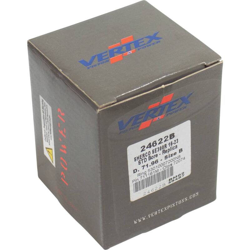 Vertex Pistons Vertex Piston 16-24 Sherco SE-R 300 300cc Cast Replica Piston Kit 24622B 24622B Photo - Primary