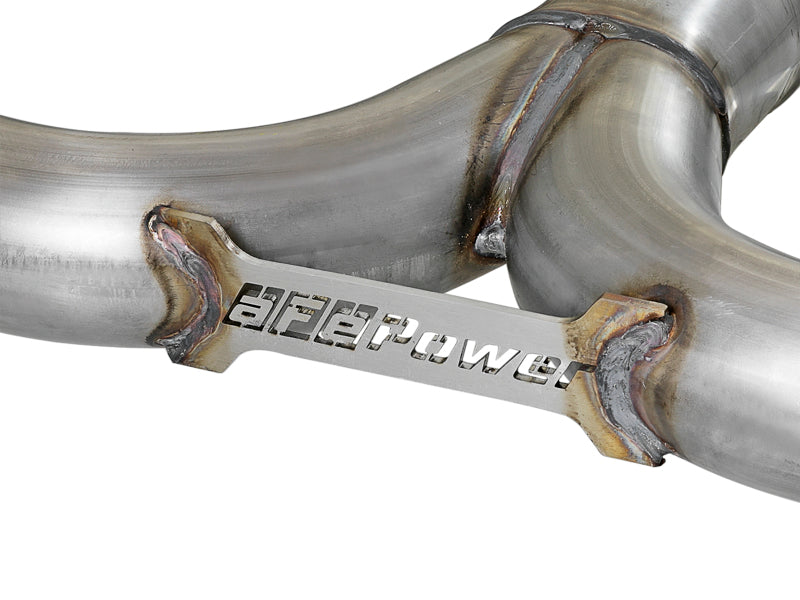 aFe Takeda 3in-2.5in SS Axle-Back Exhaust w/Polished Tips 2018 Hyundai 49-37002-1P Photo - Unmounted
