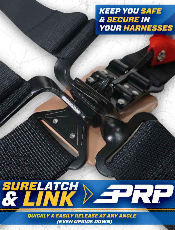 PRP Seats PRP 4.2 Harness with Latch / Link Lap Belt- Gold SB4.2LL-GO SB4.2LL-GO Photo - Close Up