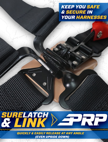 PRP Seats PRP 4.2 Harness with Latch / Link Lap Belt- Gold SB4.2LL-GO SB4.2LL-GO Photo - Close Up