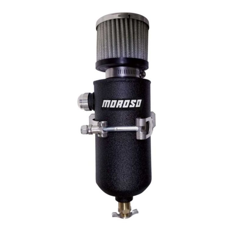 Moroso 12AN Male Catch Can Breather Tank - Black Powder Coat 85751 85751 User 1